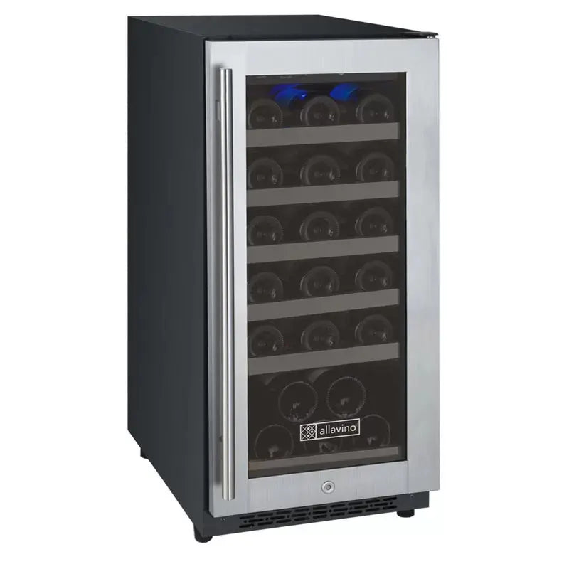 Allavino 15'' 30 Bottle Single Zone Wine Refrigerator | Fridge.com