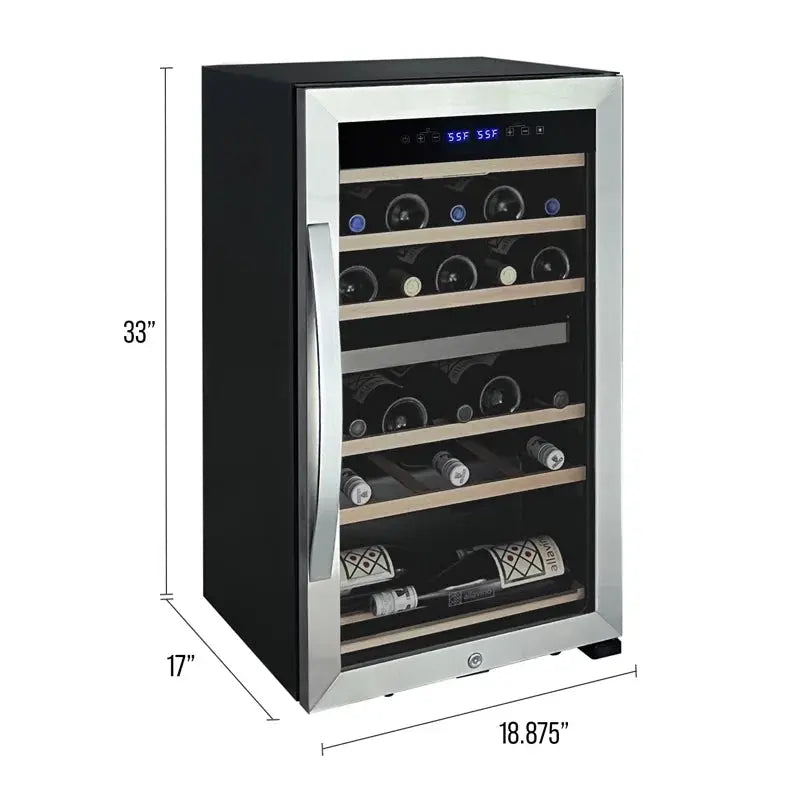 Allavino 19'' 28 Bottle Dual Zone Freestanding Wine Refrigerator | Fridge.com