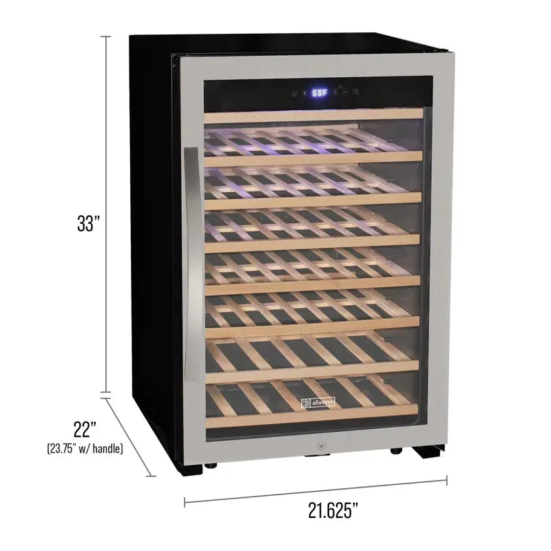 Allavino 22'' 55 Bottle Single Zone Freestanding Wine Refrigerator | Fridge.com