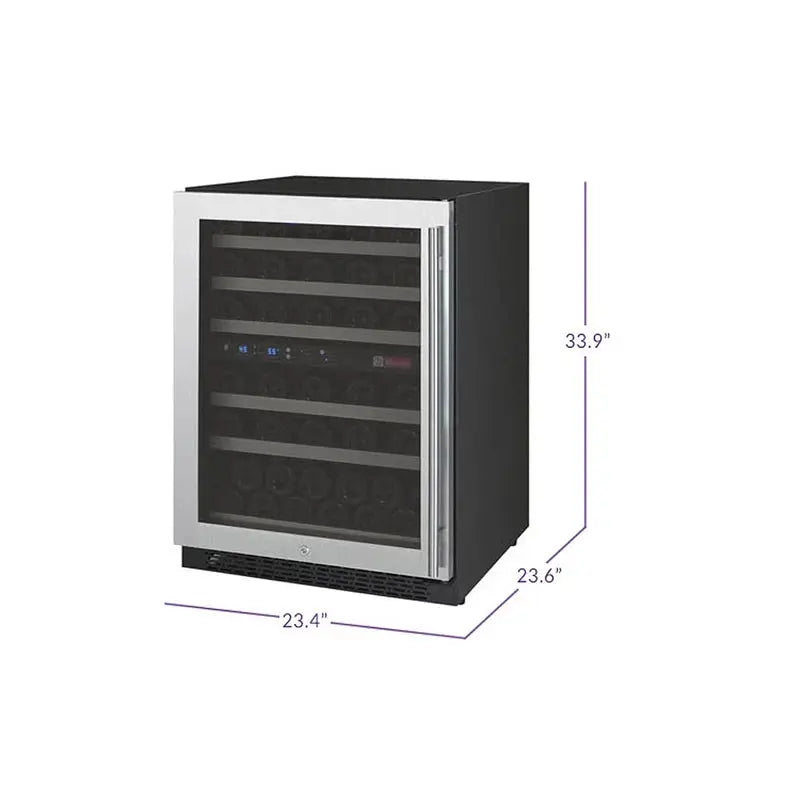 Allavino 23.4'' 56 Bottle Dual Zone Wine Refrigerator | Fridge.com