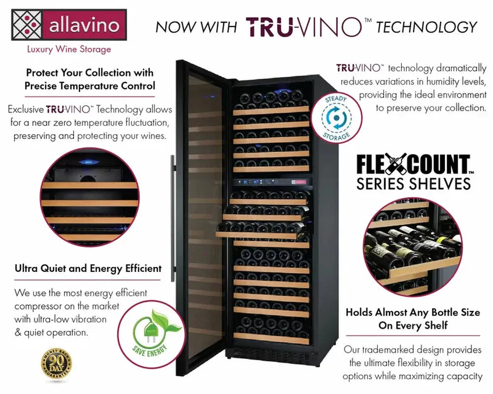 Allavino 23.5'' 172 Bottle Dual Zone Wine Refrigerator | Fridge.com