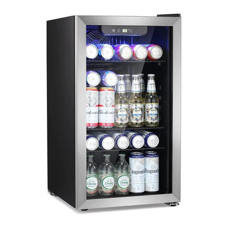 Antarctic Star 17.36'' 26 Bottle and 130 Can Single Zone Freestanding Wine & Beverage Refrigerator | Fridge.com