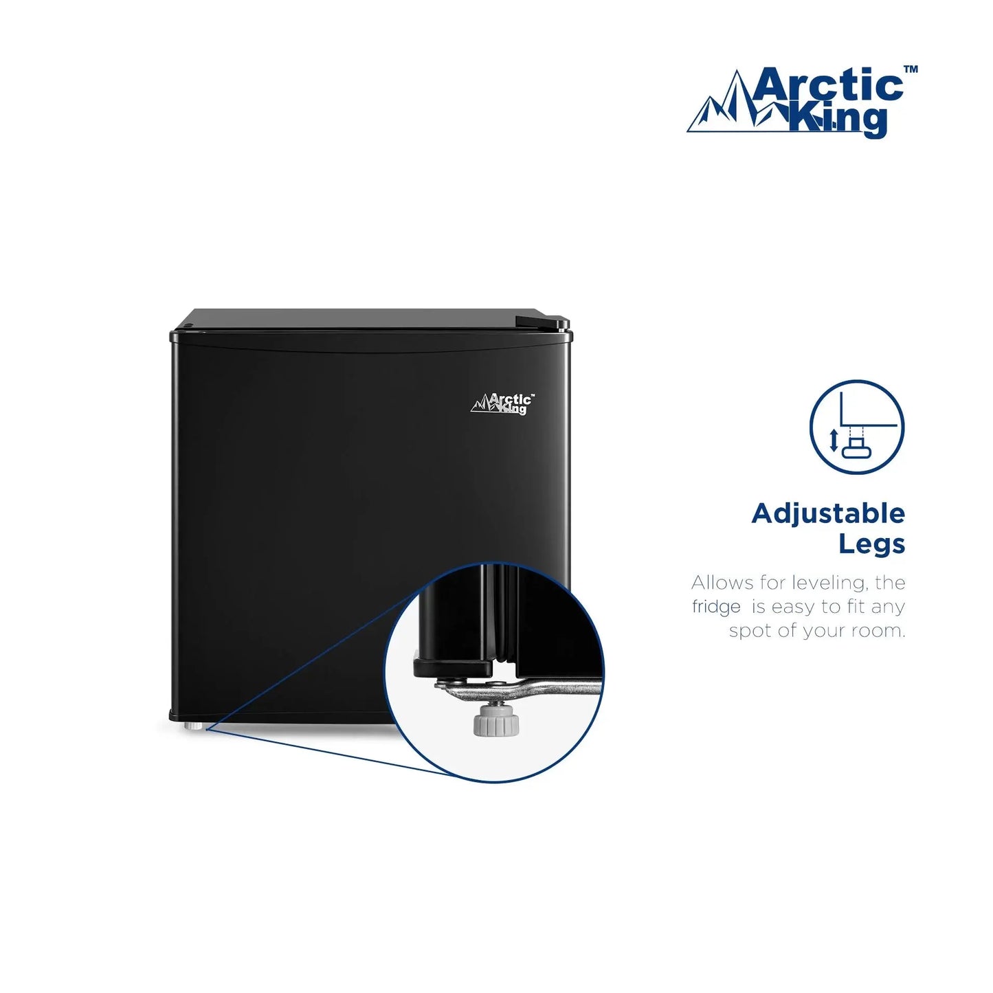 Arctic King 1.7 Cu Ft No Freezer Mini Fridge, Black, E-Star, ARM17A5ABB | Fridge.com