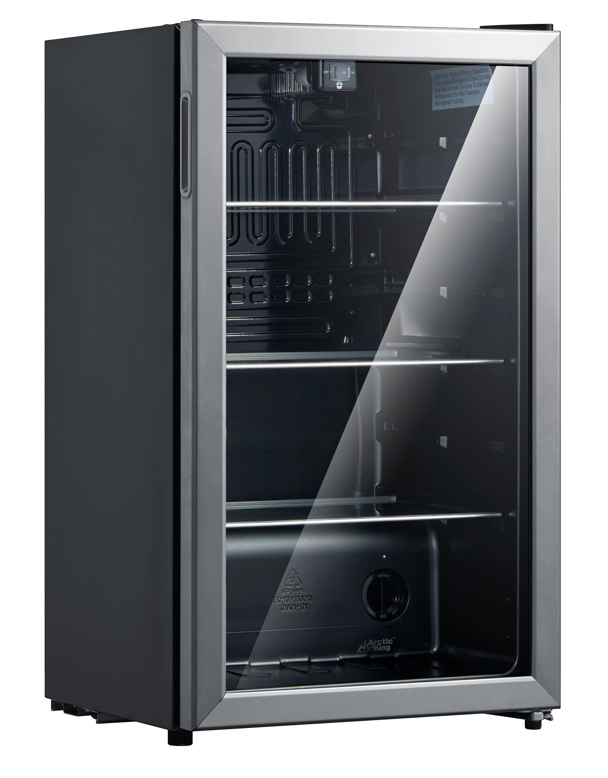 Arctic King 115 Can Beverage Fridge, Stainless Steel Look Frame | Fridge.com