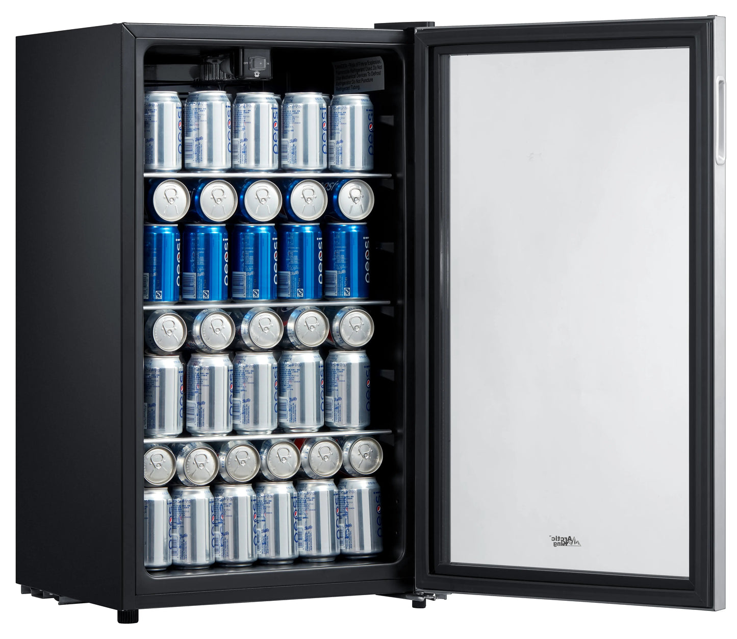 Arctic King 115 Can Beverage Fridge, Stainless Steel Look Frame | Fridge.com