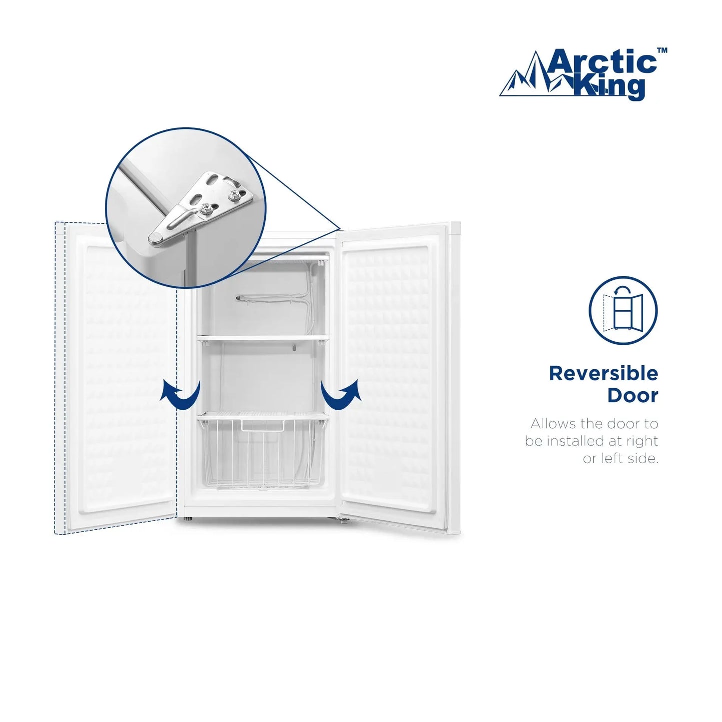 Arctic King 3.0 Cu ft Upright Freezer Stainless Steel Door, E-Star | Fridge.com