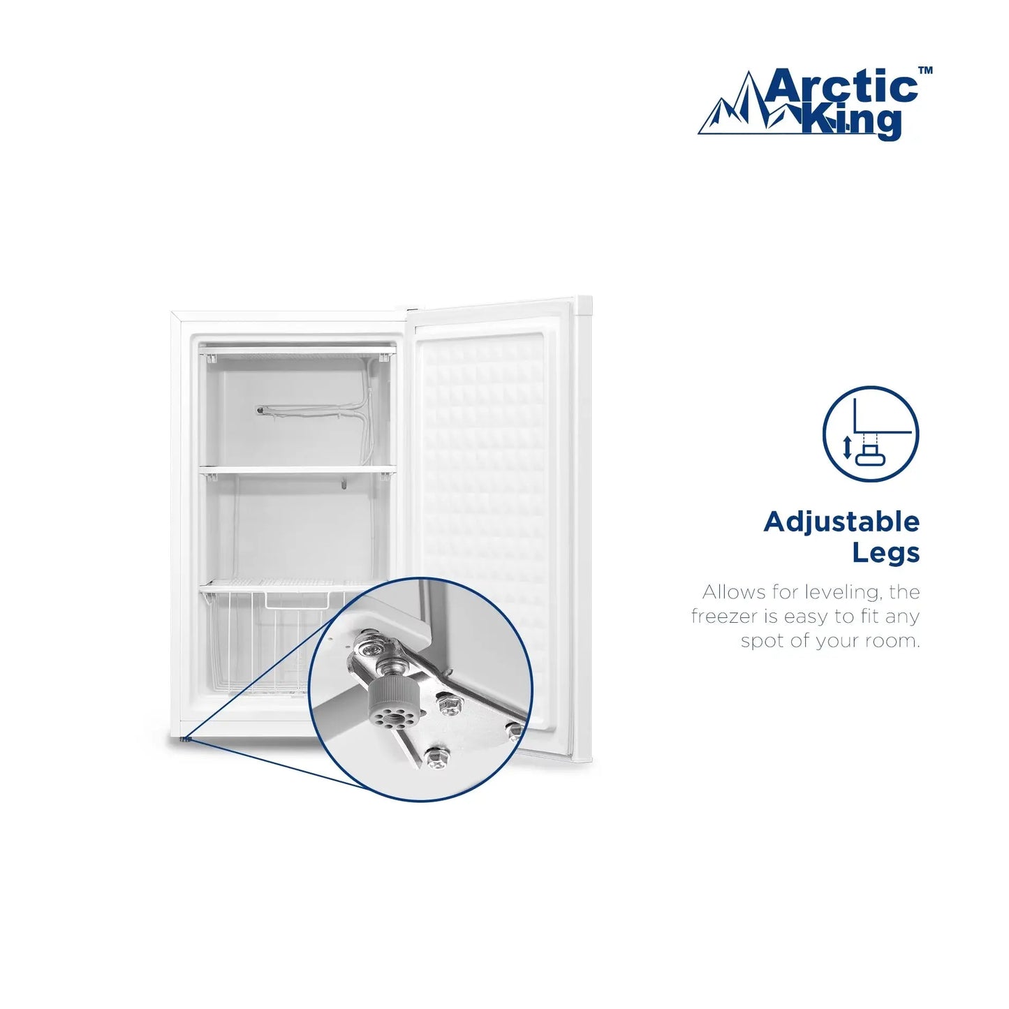 Arctic King 3.0 Cu ft Upright Freezer Stainless Steel Door, E-Star | Fridge.com