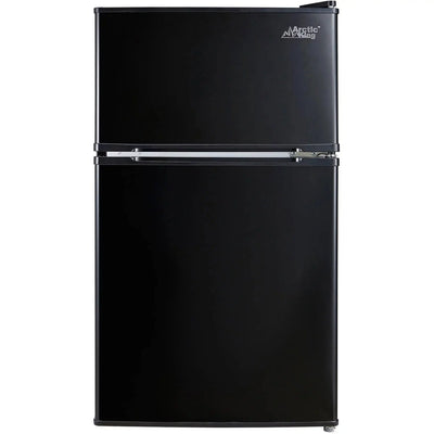 Arctic King 3.2 Cu ft Two Door Mini Fridge with Freezer, Stainless Steel, E-Star | Fridge.com