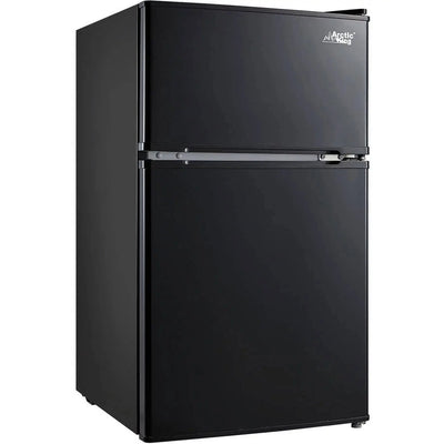 Arctic King 3.2 Cu ft Two Door Mini Fridge with Freezer, Stainless Steel, E-Star | Fridge.com