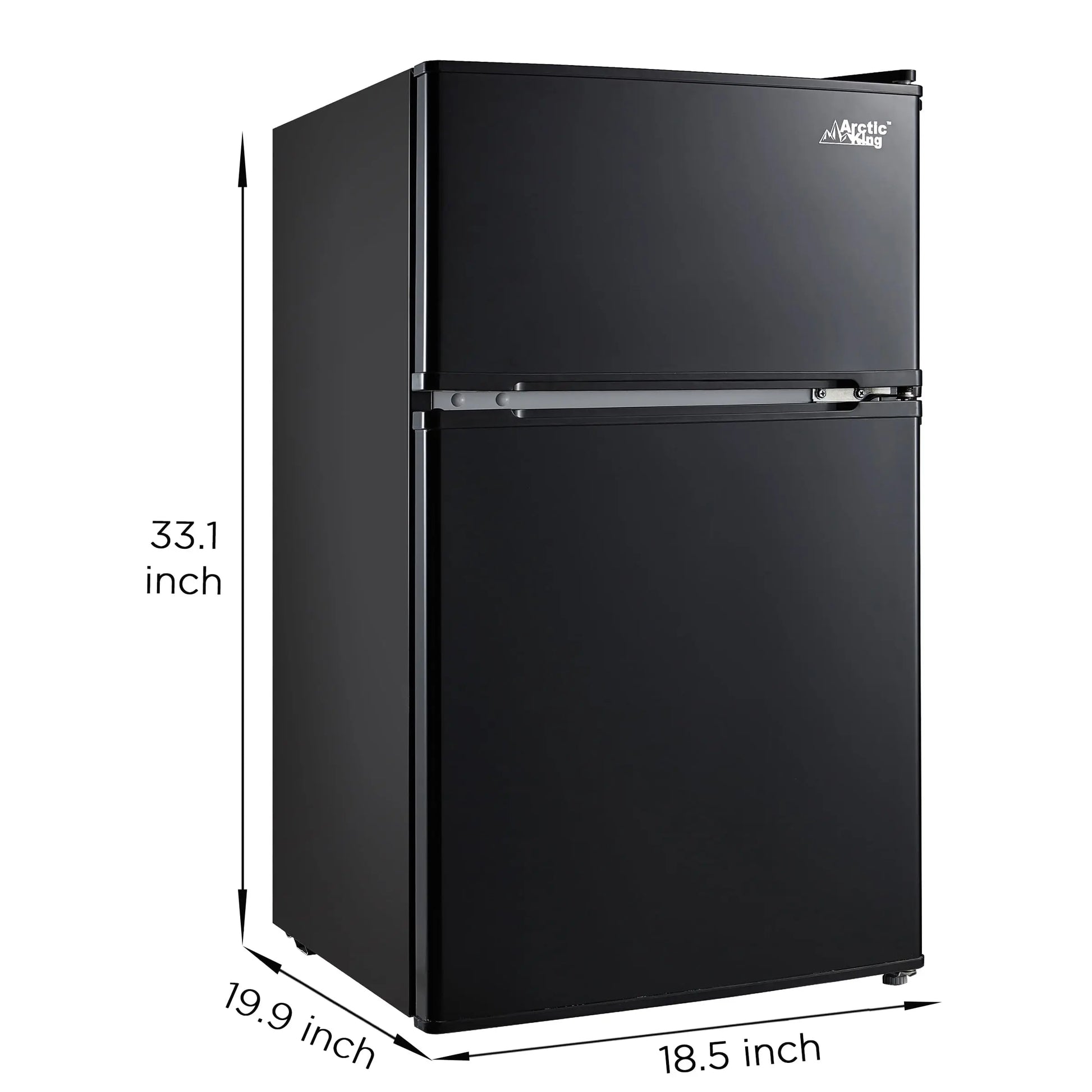 Arctic King 3.2 Cu ft Two Door Mini Fridge with Freezer, Stainless Steel, E-Star | Fridge.com