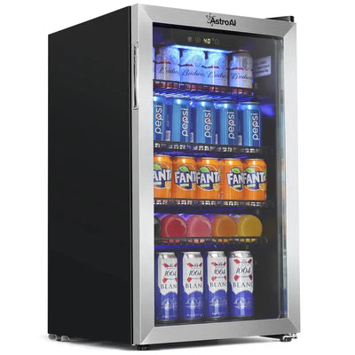 Astroai 250 Cans (12 Oz.) Freestanding Beverage Refrigerator with Wine Storage | Fridge.com