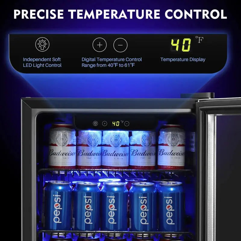 Astroai 250 Cans (12 Oz.) Freestanding Beverage Refrigerator with Wine Storage | Fridge.com