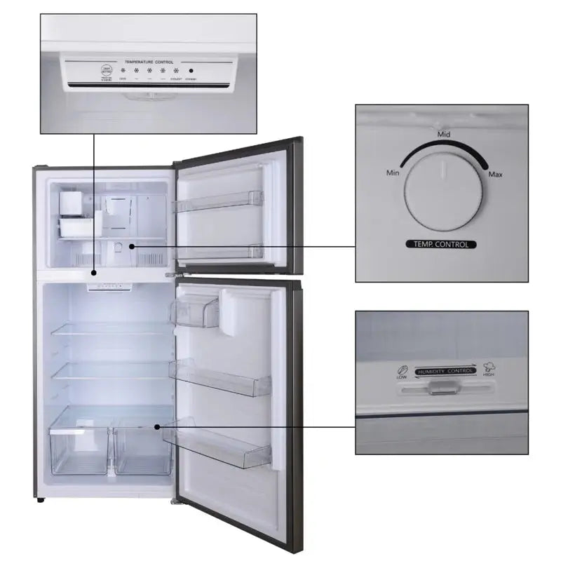 ConServ 33In Apartment Refrigerator 21Cf Top Mount W/ Auto Ice Maker Energy Star 110V | Fridge.com