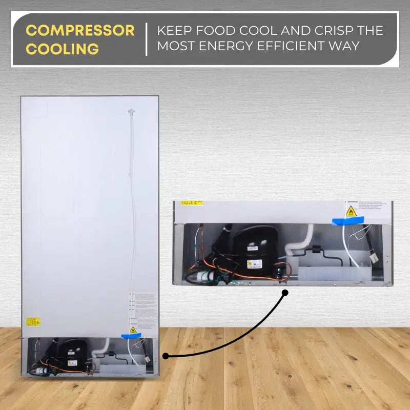 ConServ 33In Apartment Refrigerator 21Cf Top Mount W/ Auto Ice Maker Energy Star 110V | Fridge.com