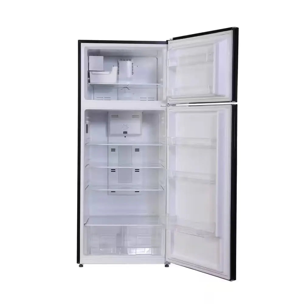 30 In. RETRO Refrigerator 18 CF Top Mount W/Automatic ICE MAKER 110V Handle in Black | Fridge.com