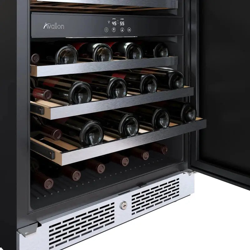 Avallon 23.81'' 45 Bottle Dual Zone Freestanding Wine Refrigerator | Fridge.com