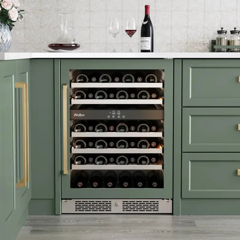 Avallon 23.81'' 45 Bottle Dual Zone Freestanding Wine Refrigerator | Fridge.com