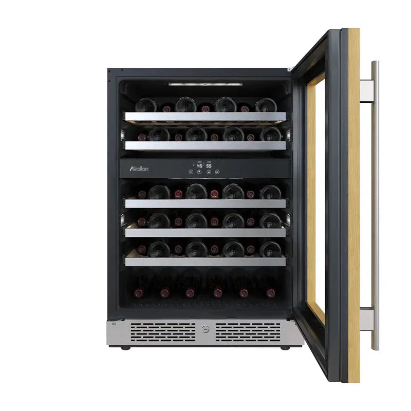 Avallon 23.81'' 45 Bottle Dual Zone Freestanding Wine Refrigerator | Fridge.com