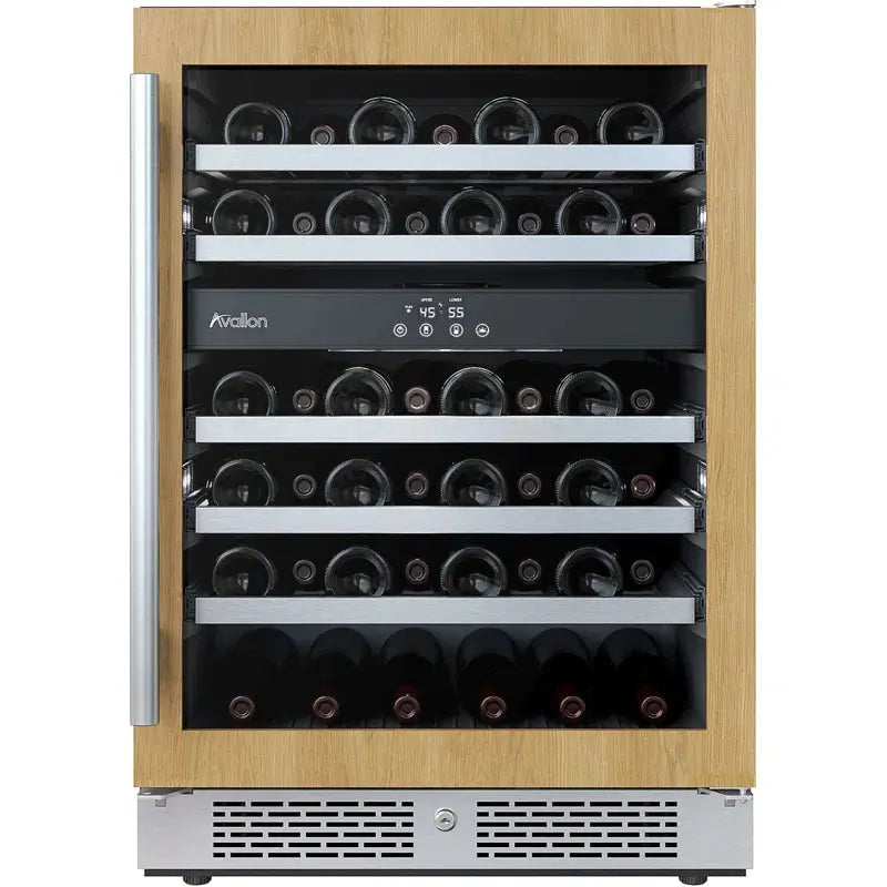 Avallon 23.81'' 45 Bottle Dual Zone Freestanding Wine Refrigerator | Fridge.com