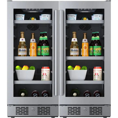 Avallon 30'' 15 Bottle and 172 Can Dual Zone Freestanding Beverage Refrigerator | Fridge.com