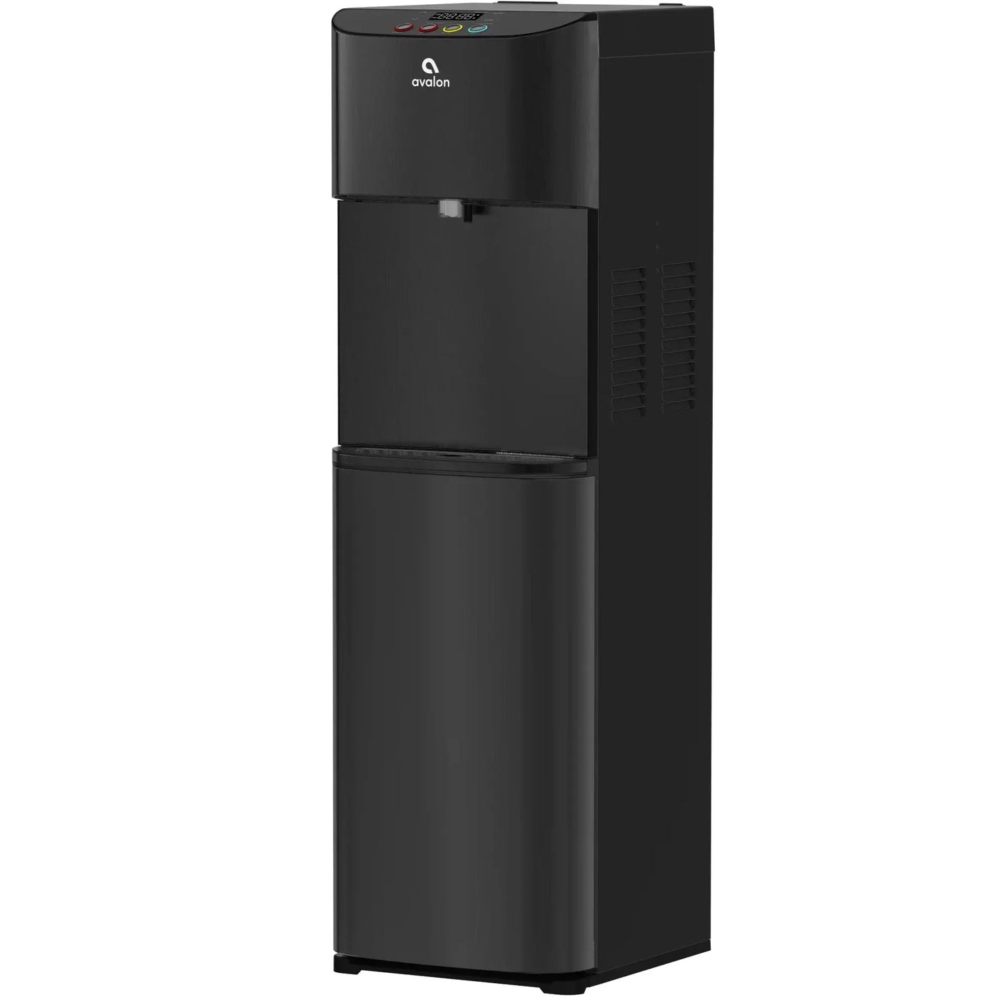 Avalon Electric Bottleless Water Cooler Water Dispenser - 3 Temperatures, Digital Clock with Temperature Control, Self Cleaning, Black Stainless Steel | Fridge.com