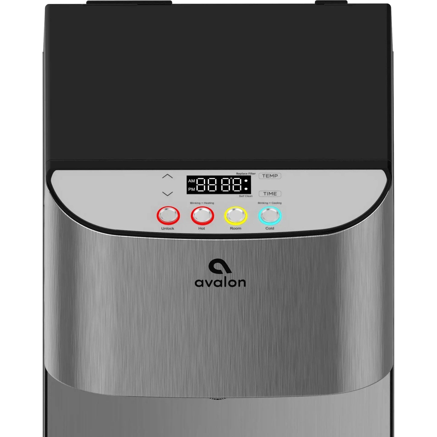 Avalon Electric Bottleless Water Cooler Water Dispenser - 3 Temperatures, Digital Clock with Temperature Control, Self Cleaning, Stainless Steel | Fridge.com