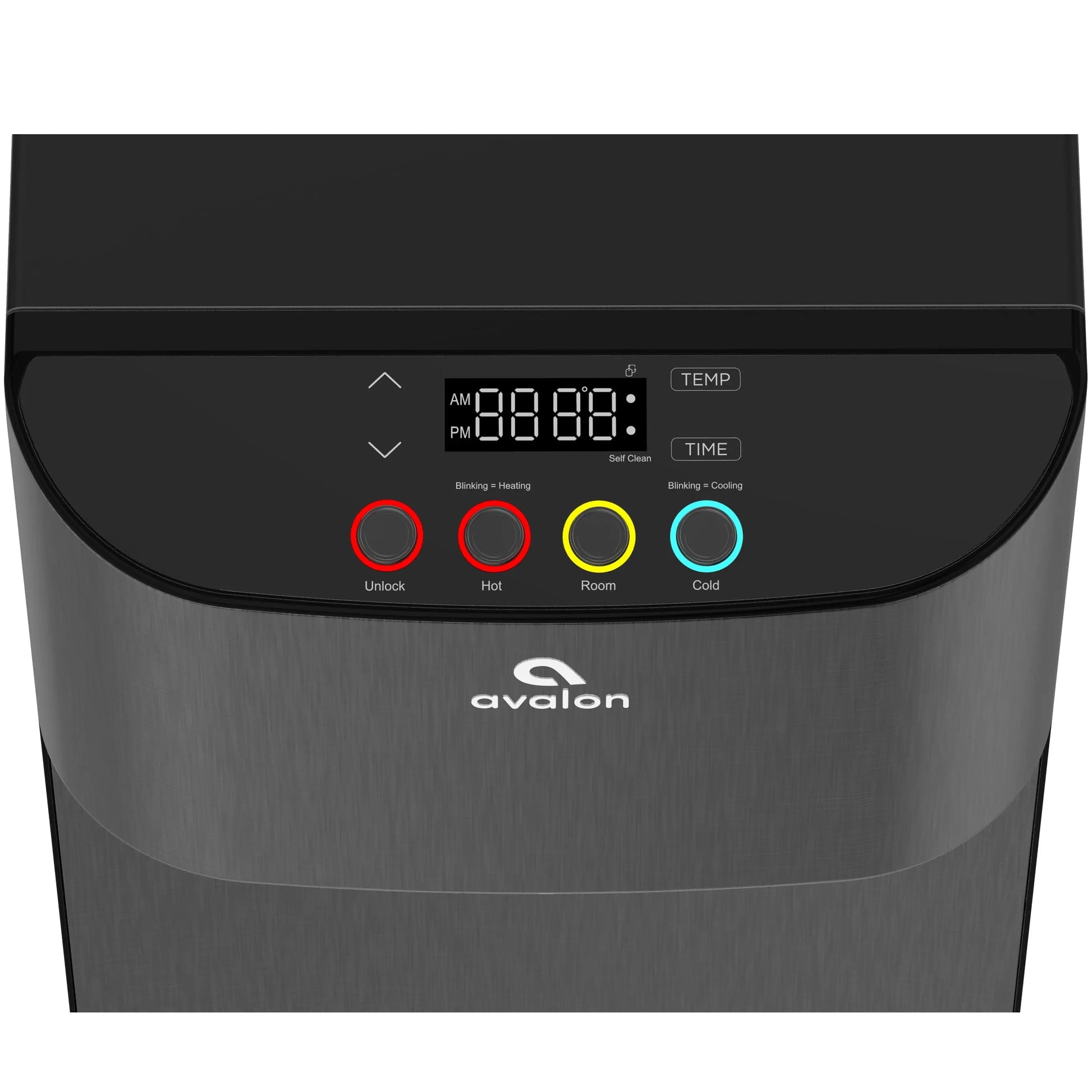 Avalon Electronic Bottom Loading Water Cooler Water Dispenser - 3 Temperatures, Hot, Cool & Cold, Digital Clock with Temperature Control, Durable Stainless Steel Cabinet, Self Cleaning, Black | Fridge.com