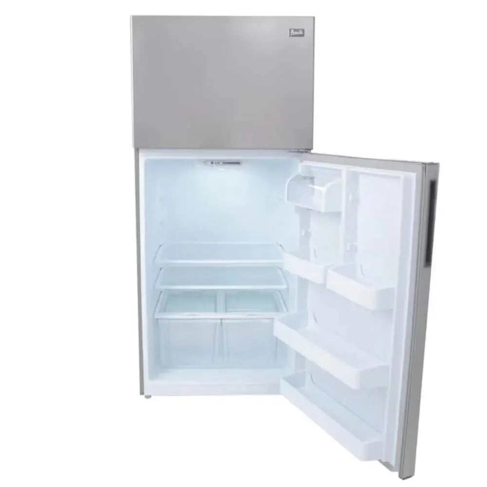 Avanti 18 Cu. Ft. Top Mount Refrigerator, Standard Door Style, Stainless Steel - New | Fridge.com