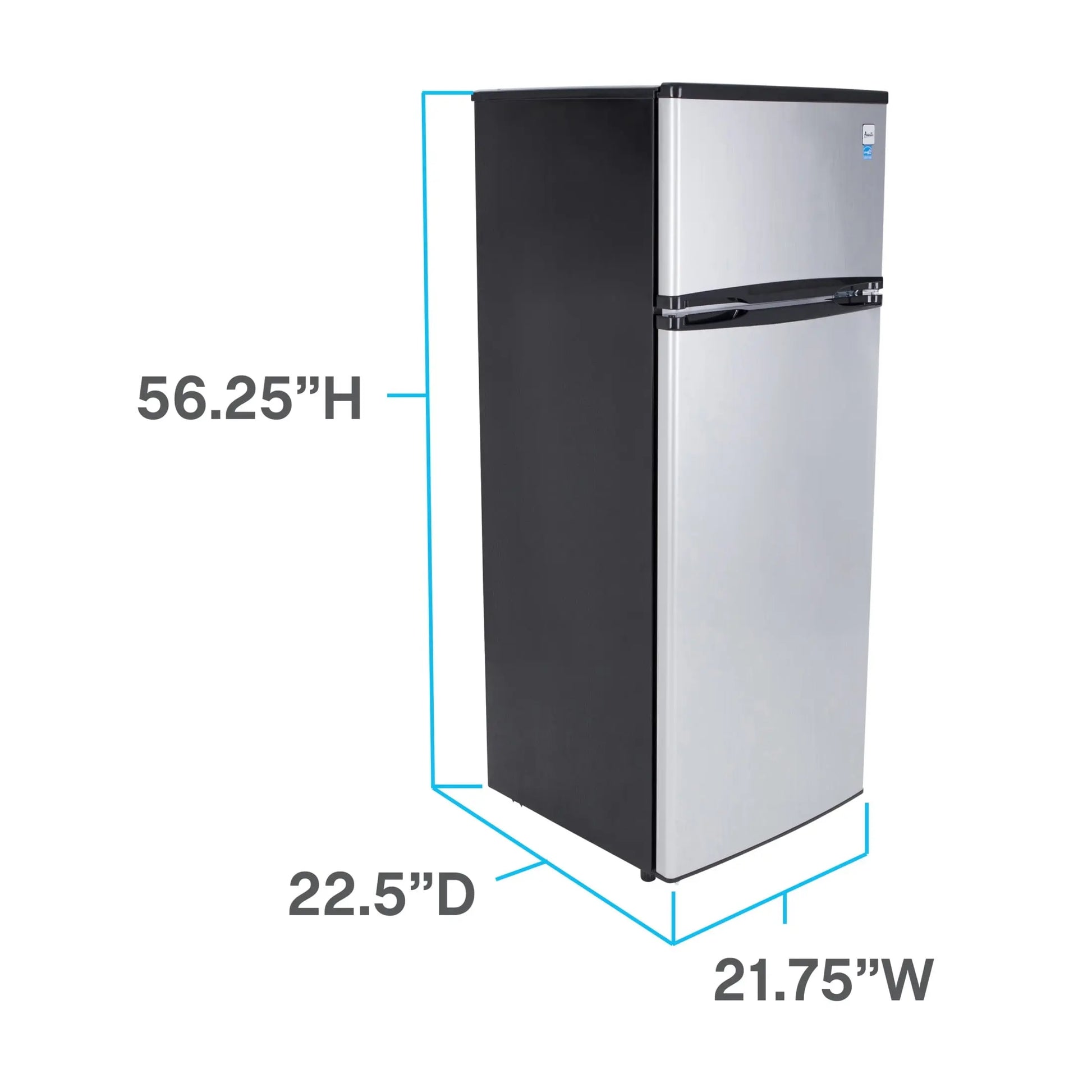 Avanti 7.3 Cu. Ft. Top Freezer Refrigerator - Stainless Steel | Fridge.com