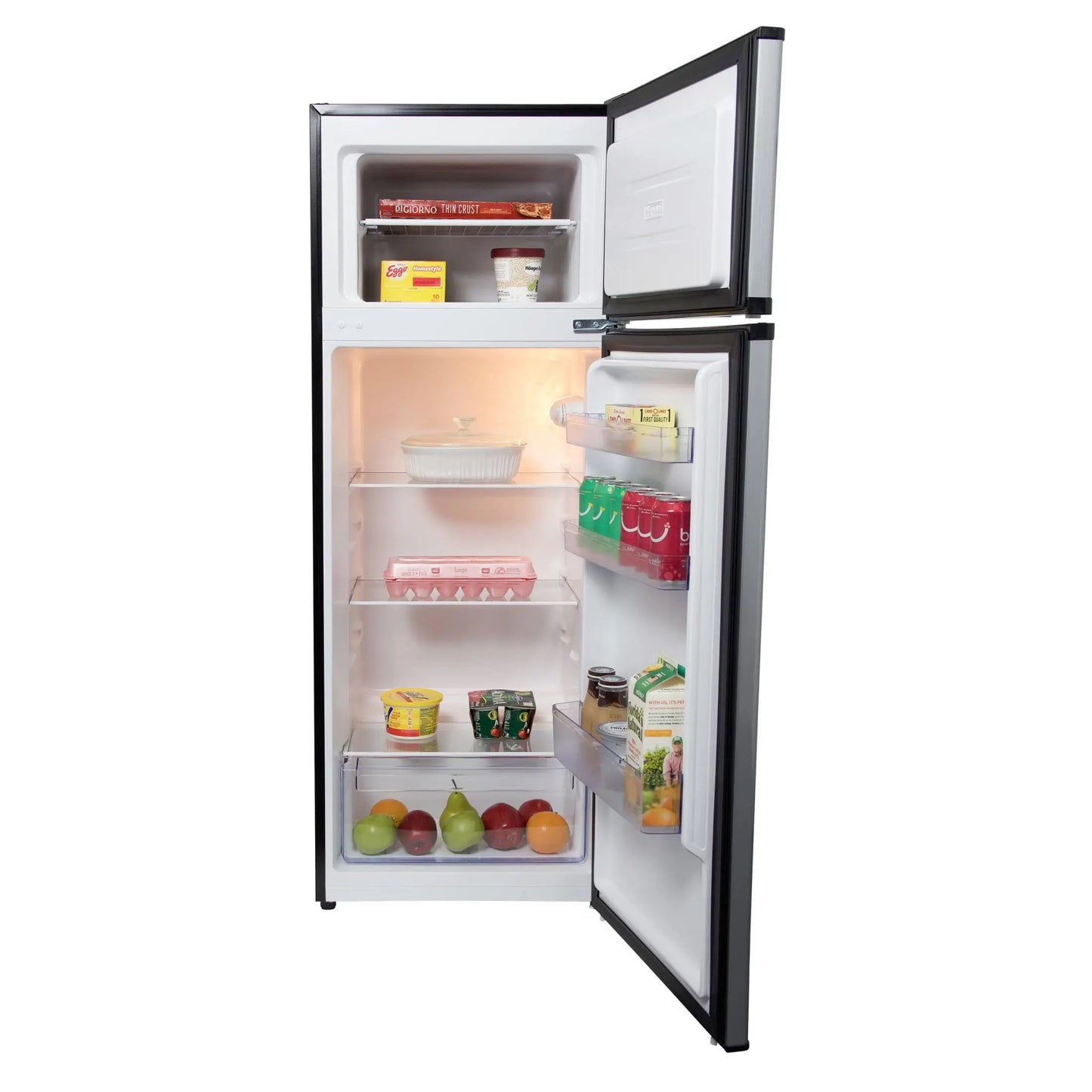 Avanti 7.3 Cu. Ft. Top Freezer Refrigerator - Stainless Steel | Fridge.com