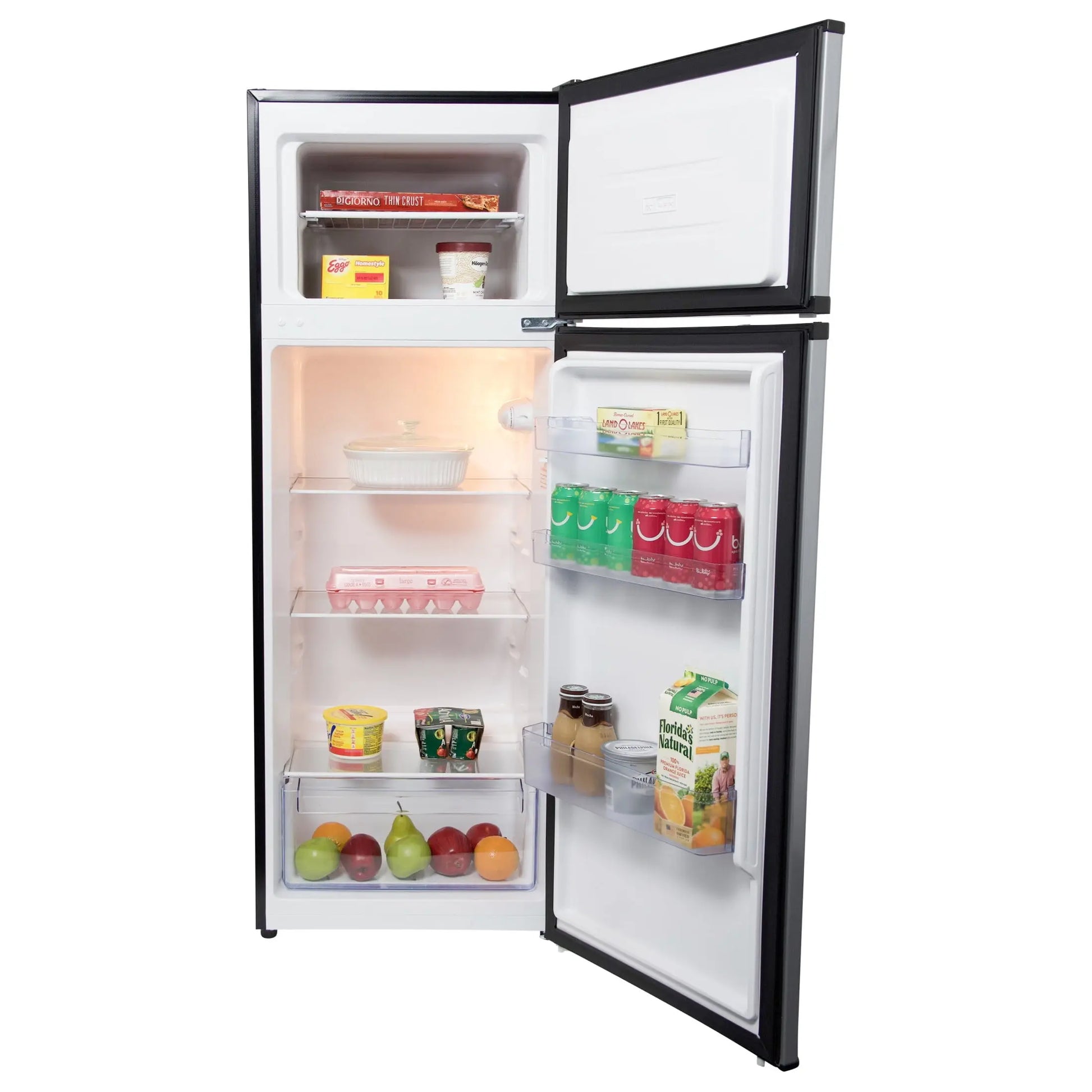 Avanti 7.3 Cu. Ft. Top Freezer Refrigerator - Stainless Steel | Fridge.com