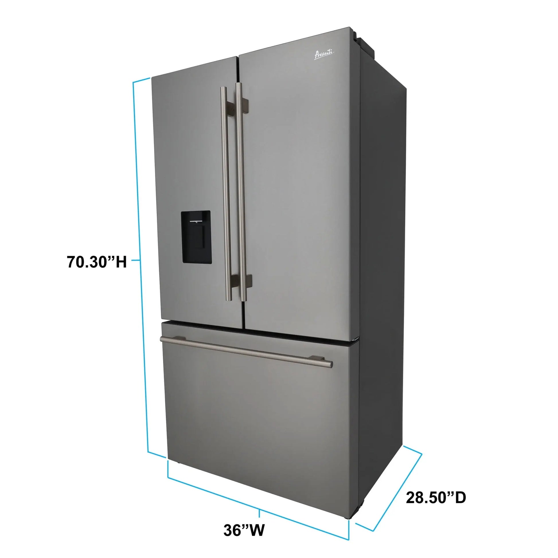 Avanti Refrigerator, 22.1 Cu Ft Capacity, in Stainless Steel (FFFD22IWR3S) | Fridge.com