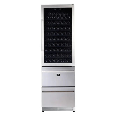 Azienda Dual Temperature Zone 24'' Wine Cooler 108 Bottles with Two Refrigerated Drawers | Fridge.com