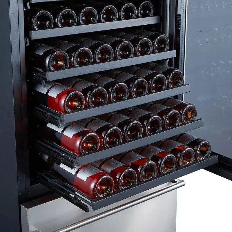 Azienda Dual Temperature Zone 24'' Wine Cooler 108 Bottles with Two Refrigerated Drawers | Fridge.com