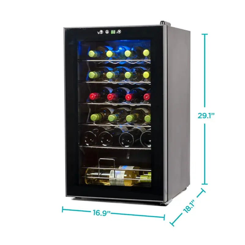 BLACK+DECKER 24 Bottle Wine Fridge, Compressor Cooling Wine Cooler Refrigerator with Interior Light | Fridge.com