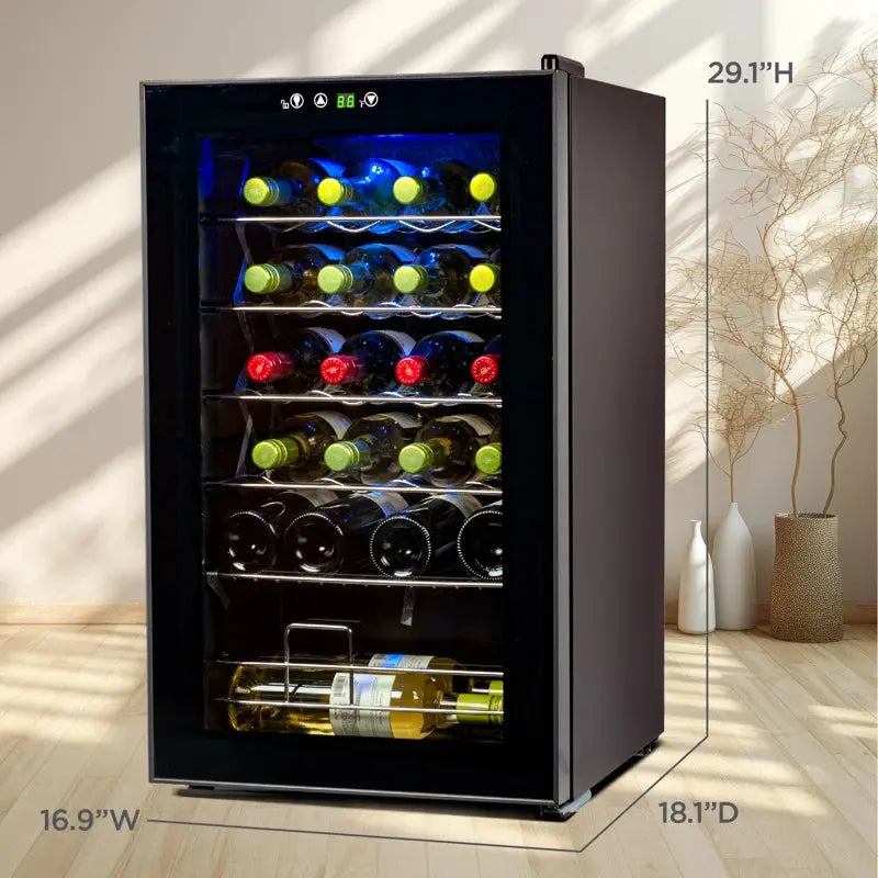 BLACK+DECKER 24 Bottle Wine Fridge, Compressor Cooling Wine Cooler Refrigerator with Interior Light | Fridge.com