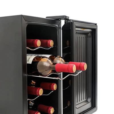 BLACK+DECKER Wine Cooler 8 Bottle, Wine Fridge Thermoelectric with Mirrored Front | Fridge.com