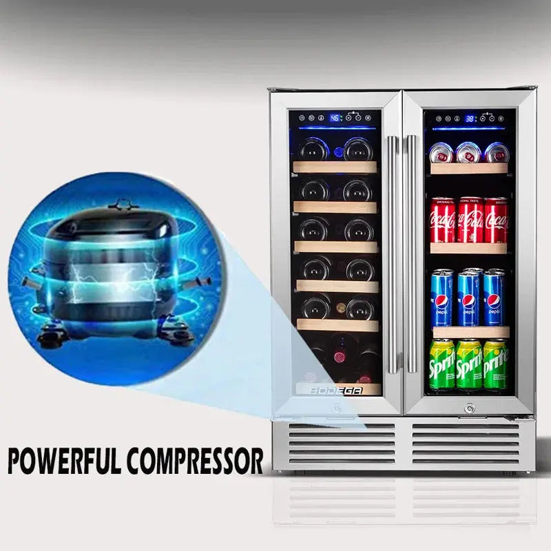 BODEGA 57 Cans (12 Oz.) Freestanding Beverage Refrigerator with Wine Storage with Smart APP Control | Fridge.com