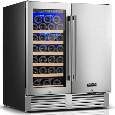 BODEGACOOLER 30" Stainless Steel Wine & Beverage Refrigerator with 31 Bottles & 100 Cans Capacity | Fridge.com