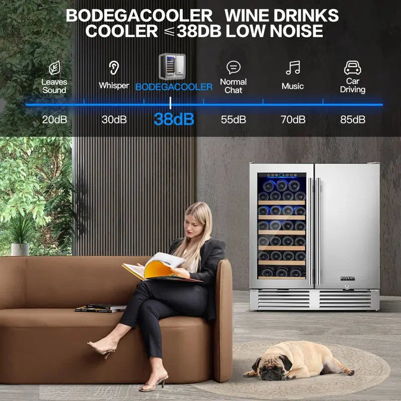 BODEGACOOLER 30" Stainless Steel Wine & Beverage Refrigerator with 31 Bottles & 100 Cans Capacity | Fridge.com