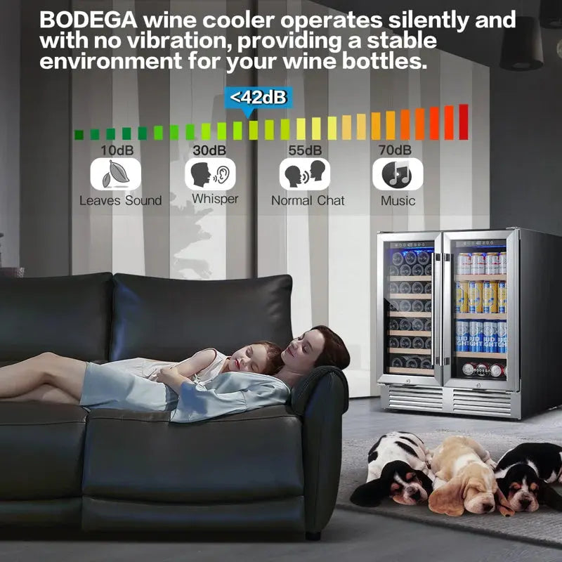 BODEGACOOLER Wine and Beverage Refrigerator 30 Inch, 31 Bottles and 92 Cans Large Capacity | Fridge.com