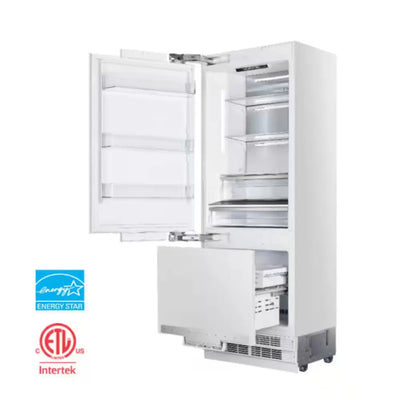 BOLD 36 In. Built-In BM36 LH-HINGE - PNL and HDL in STAINLESS STEEL with CHROME TRIM | Fridge.com