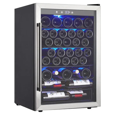 Babevy 21'' 36 Bottle Single Zone Freestanding Wine Refrigerator | Fridge.com