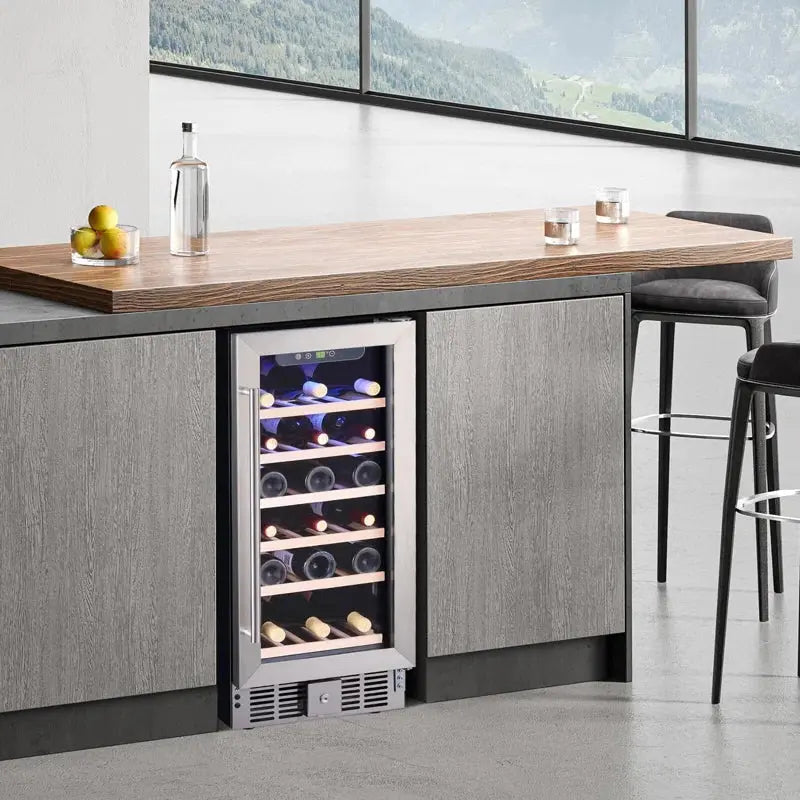 Babevy 22.52'' 30 Bottle Dual Zone Freestanding Wine Refrigerator | Fridge.com