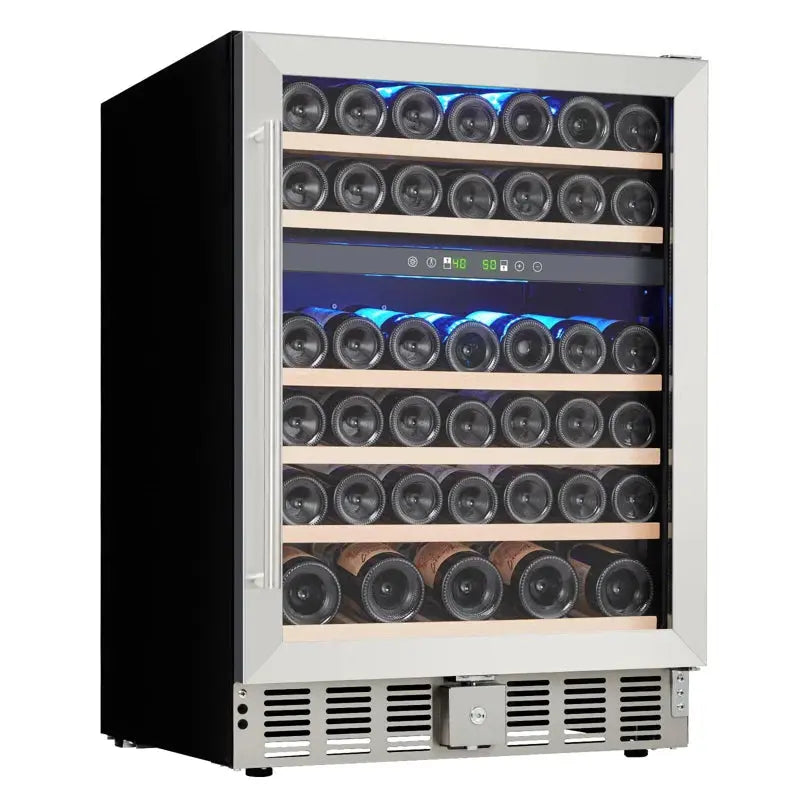 Babevy 23.42'' 52 Bottle Dual Zone Freestanding Wine Refrigerator | Fridge.com