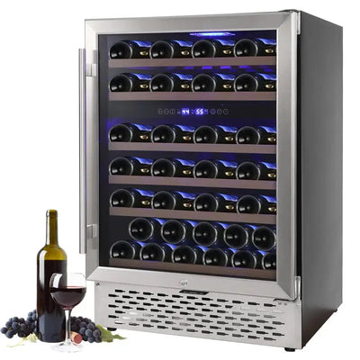 Babevy 23.43'' 51 Bottle Dual Zone Freestanding Wine Refrigerator | Fridge.com