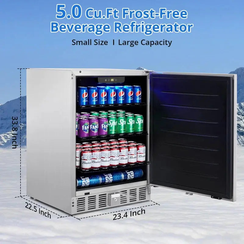 Babevy 5 Cubic Feet Reach-In Beverage Refrigerators & Coolers - 22.5'' | Fridge.com