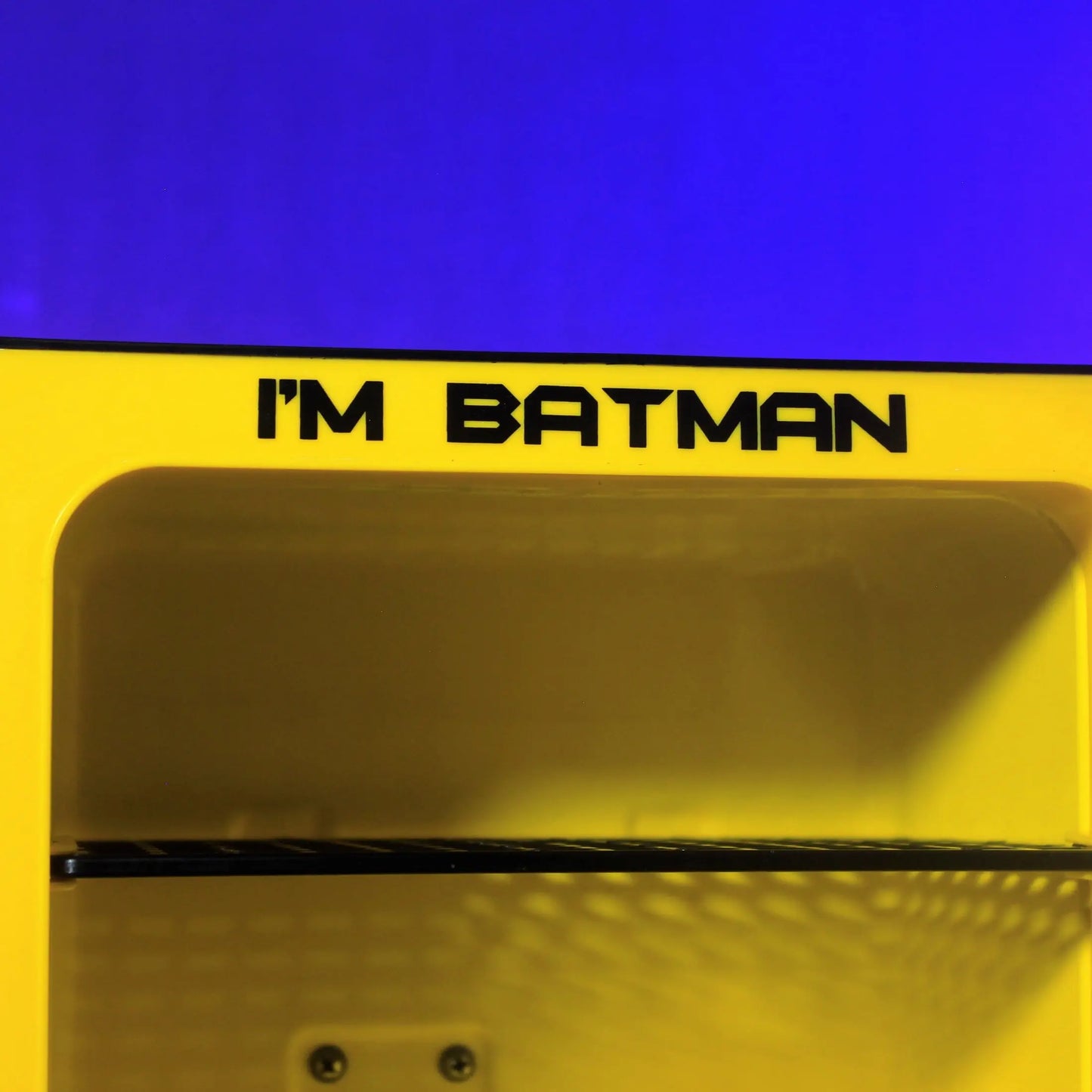 Batman Black Cooler Mini Fridge 6.7L Single Lightup Logo Door 9 Can ACDC | Fridge.com