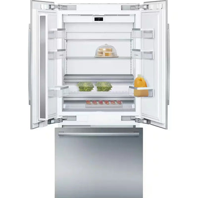 Benchmark Series 36 In. W 19.4 Cu. Ft. Built-In Smart French Door Refrigerator in Stainless Steel, Counter Depth | Fridge.com