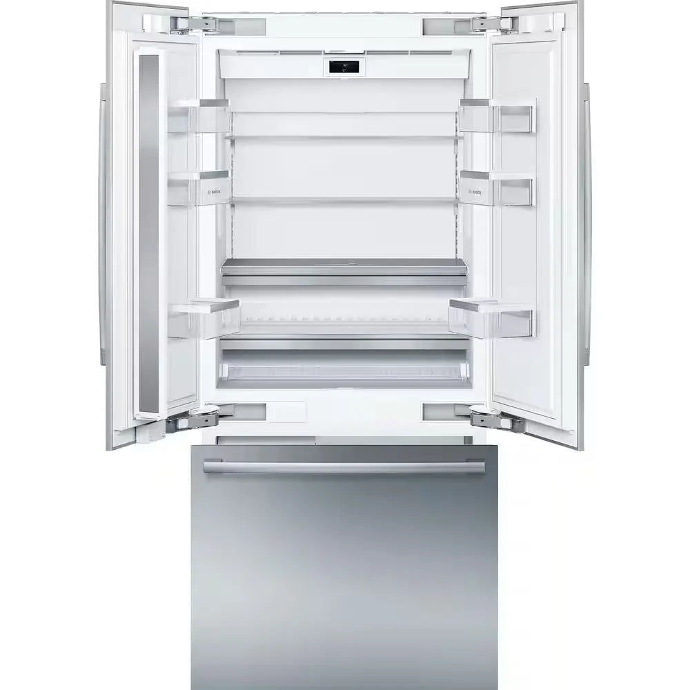 Benchmark Series 36 In. W 19.4 Cu. Ft. Built-In Smart French Door Refrigerator in Stainless Steel, Counter Depth | Fridge.com